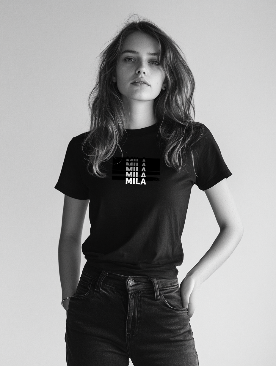 Custom MILA Design Black T-Shirt: Personalized by MILA