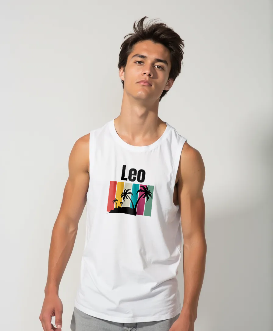 LEO's Tropical Striped Tank Top