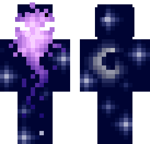 Cosmic Void Wanderer Skin - Abstract Minecraft skin for Bedrock 1.21