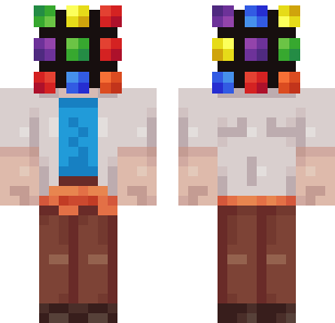 Cosmic Cube Builder Skin - Abstract Minecraft skin for Bedrock 1.21