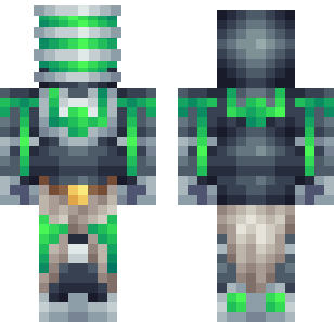 Neon Circuit Guardian Skin - Abstract Minecraft skin for Bedrock 1.21