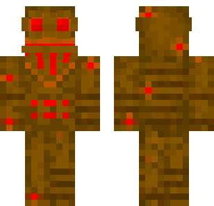 Crimson Bloodstained Warrior Skin - Abstract Minecraft skin for Bedrock 1.21
