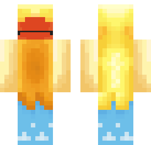 Golden Sunset Wanderer Skin - Abstract Minecraft skin for Bedrock 1.21
