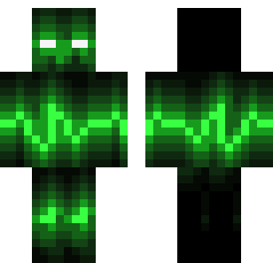 Emerald Shadow Wraith Skin - Abstract Minecraft skin for Bedrock 1.21