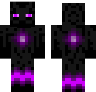 Purple Void Walker Skin - Abstract Minecraft skin for Bedrock 1.21