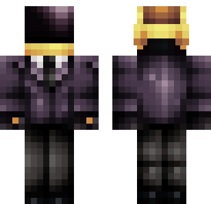 Shadow Purple Warrior Skin - Abstract Minecraft skin for Bedrock 1.21