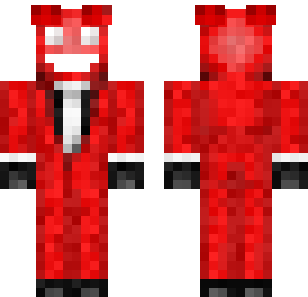 Crimson Devil Suit Skin - Abstract Minecraft skin for Bedrock 1.21