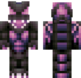 Void Ender Warrior Skin - Abstract Minecraft skin for Bedrock 1.21