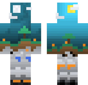 Ocean Guardian Warrior Skin - Abstract Minecraft skin for Bedrock 1.21