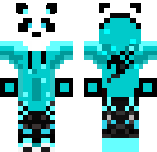 Aqua Crystal Warrior Skin - Abstract Minecraft skin for Bedrock 1.21