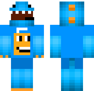 Azure Sky Warrior Skin - Abstract Minecraft skin for Bedrock 1.21