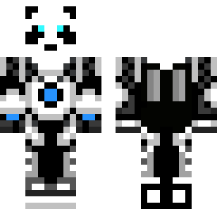 Frostbite Cyber Soldier Skin - Abstract Minecraft skin for Bedrock 1.21