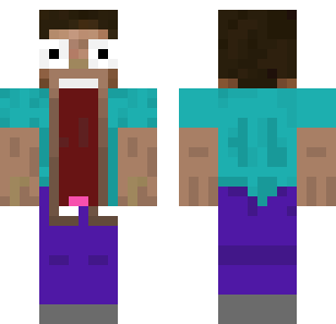 Teal Crimson Wanderer Skin - Abstract Minecraft skin for Bedrock 1.21