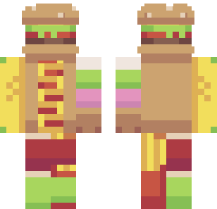 Burger Chef Apron Skin - Abstract Minecraft skin for Bedrock 1.21