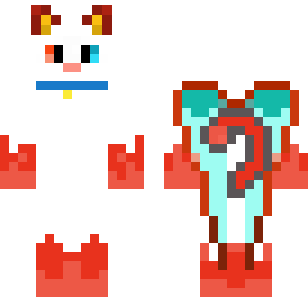 Crimson Robot Warrior Skin - Abstract Minecraft skin for Bedrock 1.21