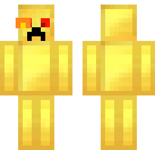 Golden Sunburst Warrior Skin - Abstract Minecraft skin for Bedrock 1.21