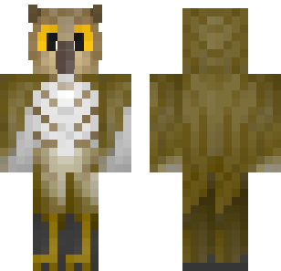 Golden Owl Guardian Skin - Animals Minecraft skin for Bedrock 1.21
