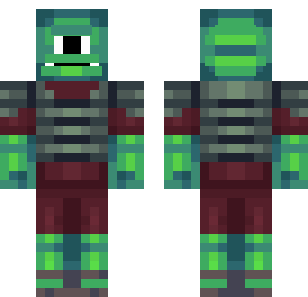 Emerald Zombie Warrior Skin - Animals Minecraft skin for Bedrock 1.21