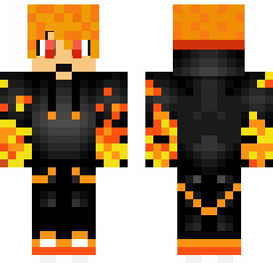 Blazing Ember Knight Skin - Boys Minecraft skin for Bedrock 1.21