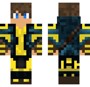 Golden Steampunk Engineer Skin - Boys Minecraft skin for Bedrock 1.21