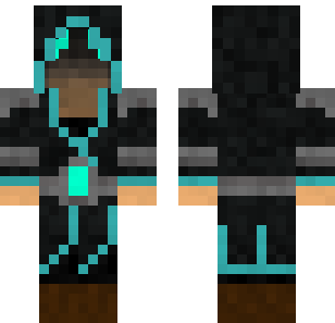 Cyan Digital Warrior Skin - Boys Minecraft skin for Bedrock 1.21