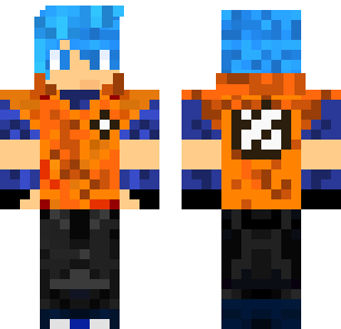 Blue Fire Warrior Skin - Boys Minecraft skin for Bedrock 1.21