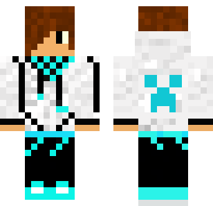 Cyan Tech Guardian Skin - Boys Minecraft skin for Bedrock 1.21