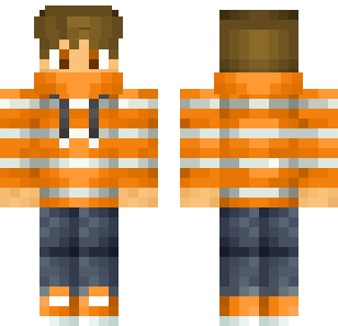 Orange Prison Inmate Skin - Boys Minecraft skin for Bedrock 1.21