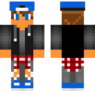 Urban Street Hoodie Skin - Boys Minecraft skin for Bedrock 1.21