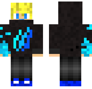 Frost Flame Warrior Skin - Boys Minecraft skin for Bedrock 1.21