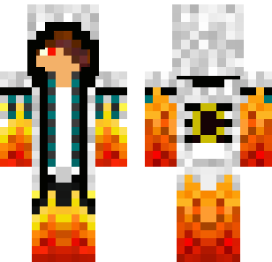 Molten Fire Warrior Skin - Boys Minecraft skin for Bedrock 1.21