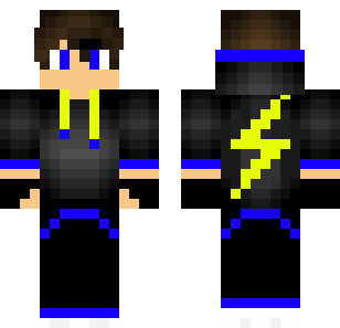 Electric Thunder Warrior Skin - Boys Minecraft skin for Bedrock 1.21