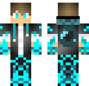 Azure Diamond Armor Skin - Boys Minecraft skin for Bedrock 1.21