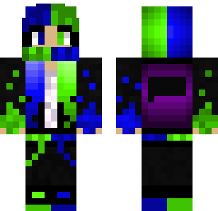 Toxic Cyber Warrior Skin - Boys Minecraft skin for Bedrock 1.21