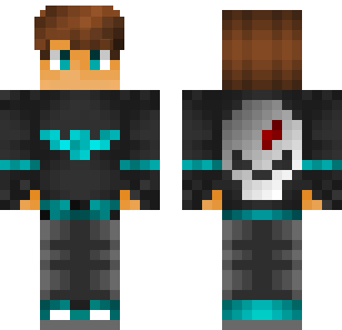 Aqua Armor Warrior Skin - Boys Minecraft skin for Bedrock 1.21