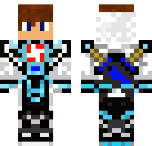 Frost Armored Warrior Skin - Boys Minecraft skin for Bedrock 1.21
