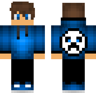 Azure Soccer Champion Skin - Boys Minecraft skin for Bedrock 1.21