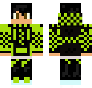 Neon Circuit Warrior Skin - Boys Minecraft skin for Bedrock 1.21