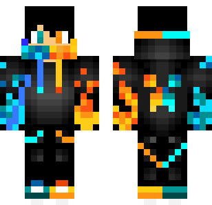 Volcanic Shadow Warrior Skin - Boys Minecraft skin for Bedrock 1.21