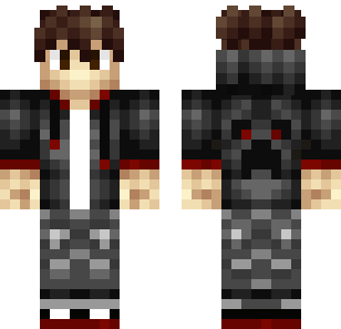 Shadow Crimson Suit Skin - Boys Minecraft skin for Bedrock 1.21