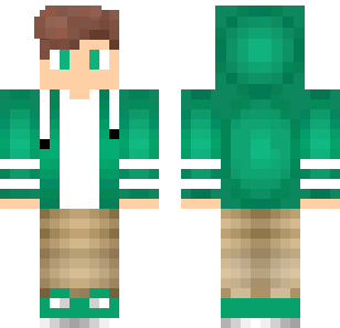 Emerald Forest Adventurer Skin - Boys Minecraft skin for Bedrock 1.21