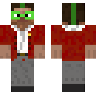 Crimson Zombie Survivor Skin - Boys Minecraft skin for Bedrock 1.21