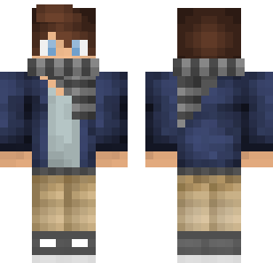 Casual Denim Explorer Skin - Boys Minecraft skin for Bedrock 1.21