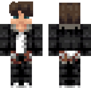 Shadow Formal Gentleman Skin - Boys Minecraft skin for Bedrock 1.21