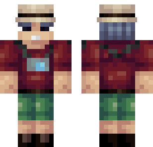 Crimson Adventurer Scout Skin - Boys Minecraft skin for Bedrock 1.21