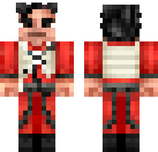 Crimson Rebel Fighter Skin - Boys Minecraft skin for Bedrock 1.21