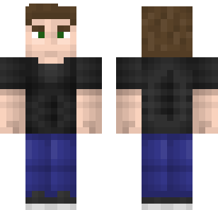 Casual Black Hoodie Skin - Boys Minecraft skin for Bedrock 1.21