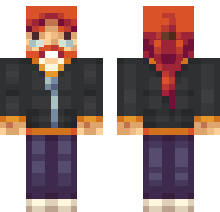 Crimson Hooded Scholar Skin - Boys Minecraft skin for Bedrock 1.21