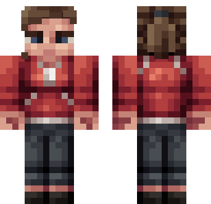 Crimson Hoodie Fighter Skin - Boys Minecraft skin for Bedrock 1.21