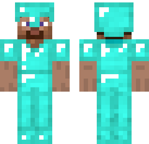 Aqua Diamond Warrior Skin - Boys Minecraft skin for Bedrock 1.21
